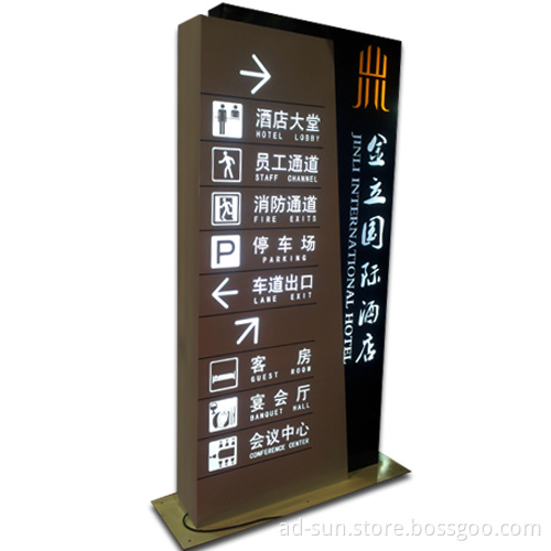 Indoor Way Finding Hotel Directional Sign
